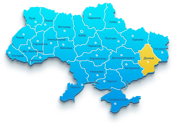 Карта Донецкой области